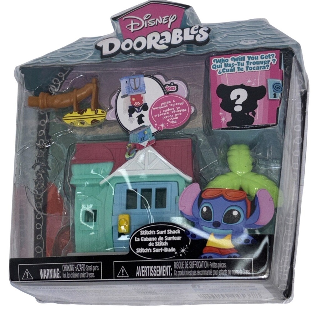Disney Doorables Stitch Surf Shack Mini Playset with Mystery Figure Just Play